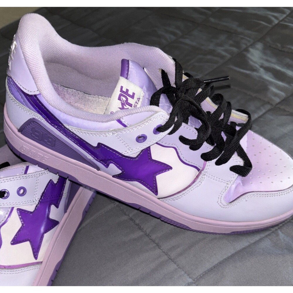 A Bathing Ape BAPE Sk8 Sta M1 ‘Purple’ Size 11 No Box - Picture 3 of 8